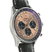  Shop Authentic Breitling Navitimer B01 Chronograph 43 Brown Dial Black Leather Strap Watch for Men - AB0138241K1P1 - Luxxuri