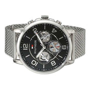  Shop Authentic Tommy Hilfiger Chronograph Black Dial Silver Mesh Bracelet Watch for Men - 1791292 - Luxxuri