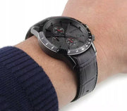  Shop Authentic Hugo Boss Rafale Chronograph Grey Dial Grey Leather Strap Watch For Men - 1513445 - Luxxuri