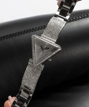  Shop Authentic Guess Fame Quartz Crystals Silver Dial Silver Steel Strap Watch For Women - GW0644L1 - Luxxuri