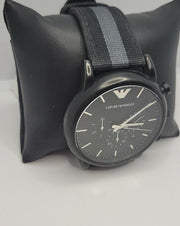  Shop Authentic Emporio Armani Luigi Chronograph Quartz Black Dial Two Tone Nylon Strap Watch For Men - AR1948 - Luxxuri