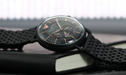  Shop Authentic Emporio Armani Automatic Multifunction Black Dial Black Mesh Bracelet Watch For Men - AR60025 - Luxxuri