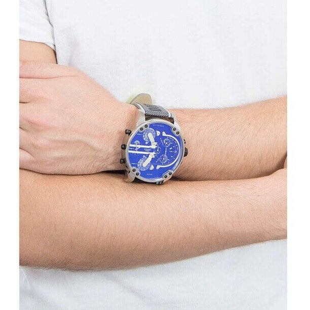  Shop Authentic Diesel Mr. Daddy 2.0 Chronograph Black Dial Grey Nylon Strap Watch For Men - DZ7429 - Luxxuri