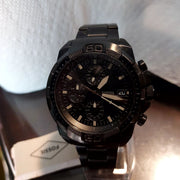  Shop Authentic Fossil Bronson Chronograph Black Dial Black Steel Strap Watch for Men - FS5853 - Luxxuri