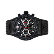  Shop Authentic Tag Heuer Carrera Automatic Chronograph Black Dial Black Rubber Strap Watch for Men - CBG2A90.FT6173 - Luxxuri