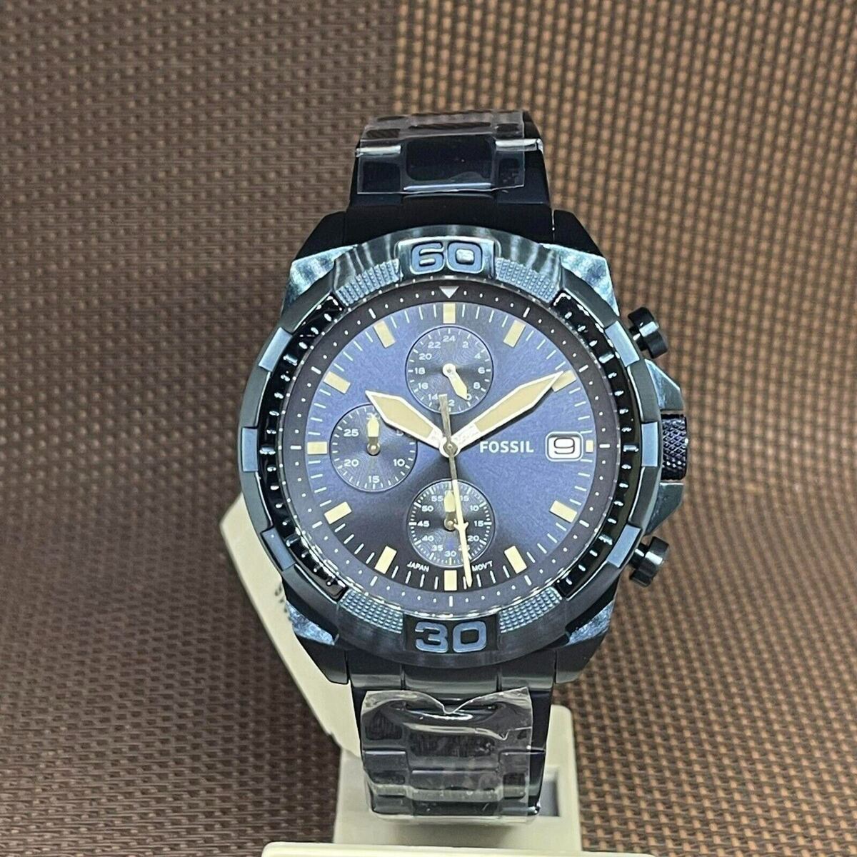  Shop Authentic Fossil Bronson Chronograph Blue Dial Blue Steel Strap Watch for Men - FS5916 - Luxxuri