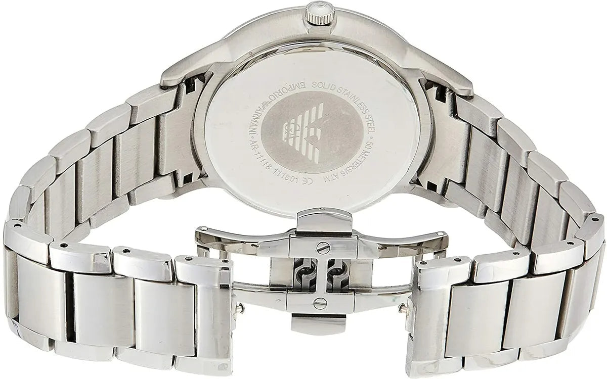 Shop Authentic Emporio Armani Renato Quartz Black Dial Silver Steel Strap  Watch For Men - AR11118 - Luxxuri