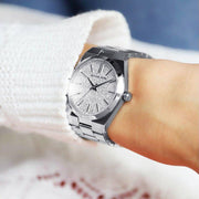  Shop Authentic Michael Kors Channing Three Hand Silver Dial Silver Steel Strap Watch For Women - MK6626 - Luxxuri