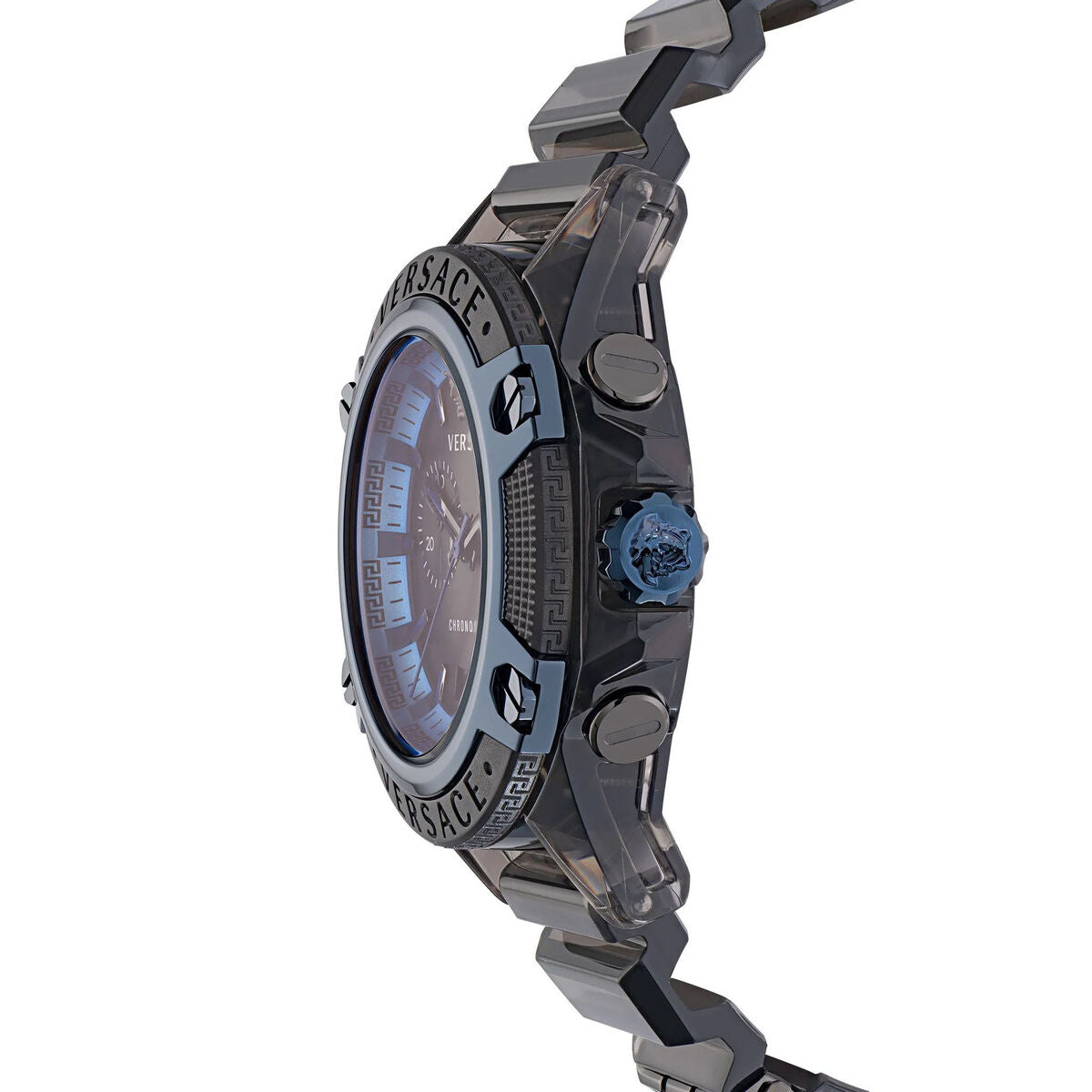  Shop Authentic Versace icon Active Chronograph Black Dial Black Silicone Strap Watch For Men - VEZ700622 - Luxxuri
