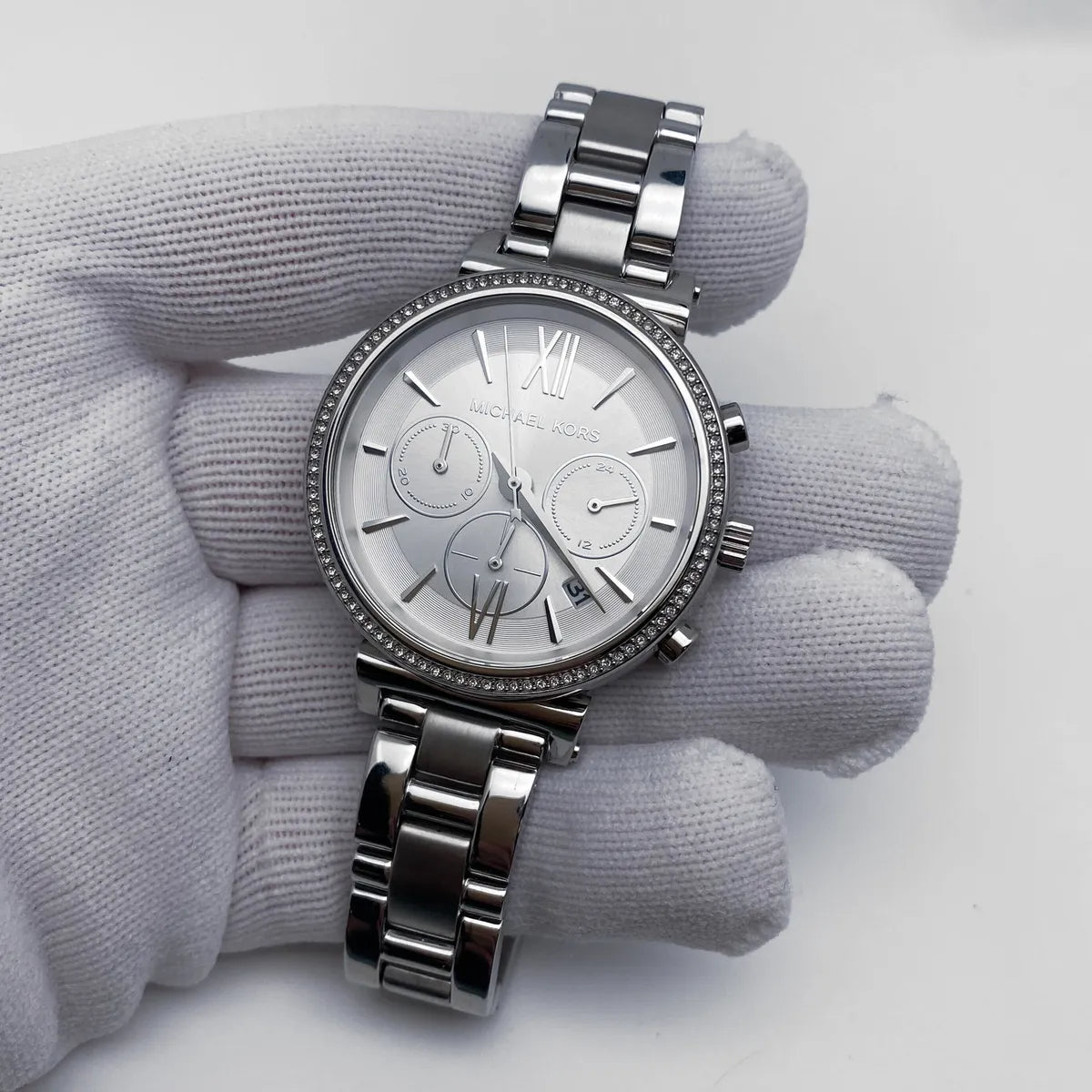  Shop Authentic Michael Kors Sofie Quartz Silver Dial Silver Steel Strap Watch For Women - MK6575 - Luxxuri
