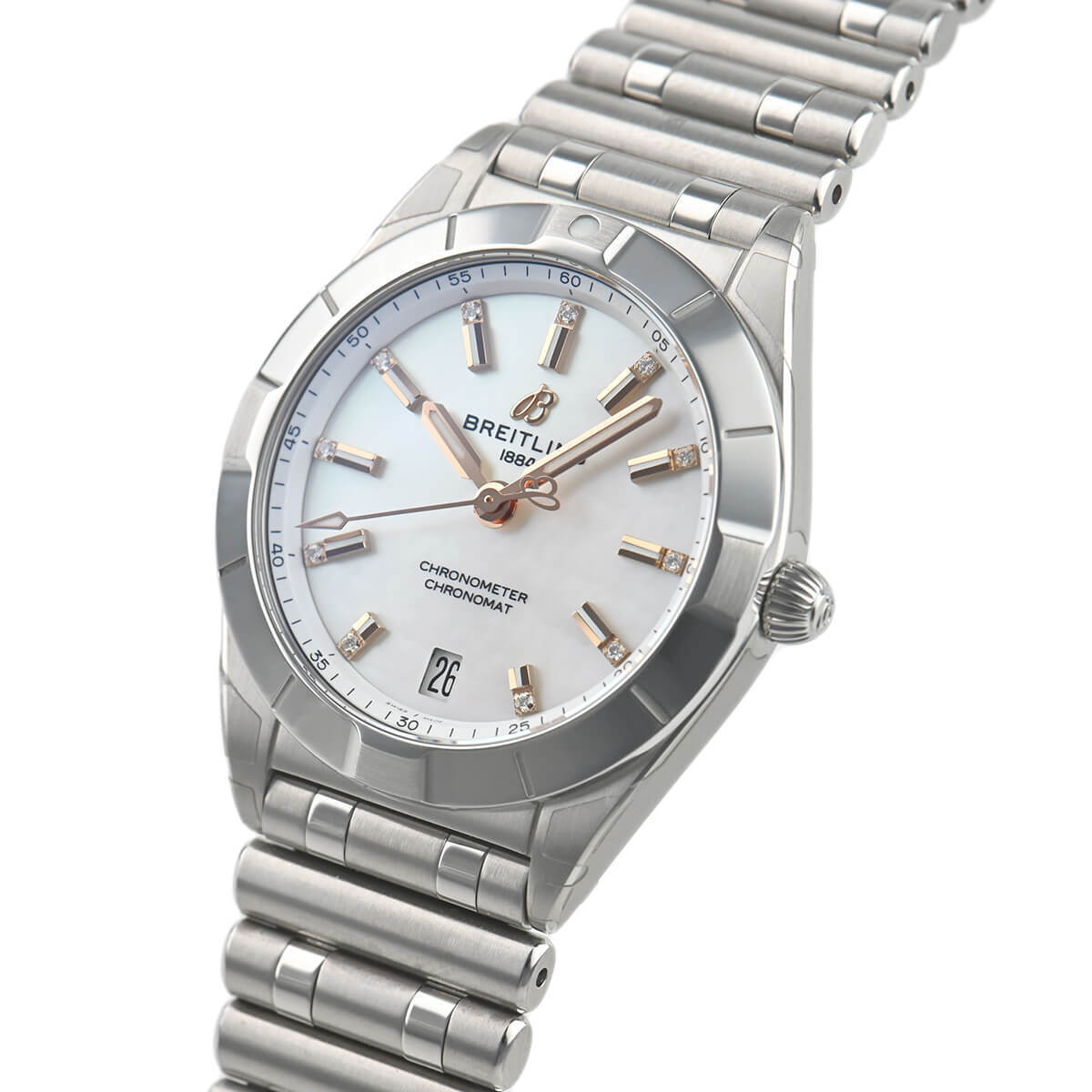  Shop Authentic Breitling Chronomat 32 Mother of Pearl Dial Silver Steel Strap Watch for Women - A77310101A4A1 - Luxxuri