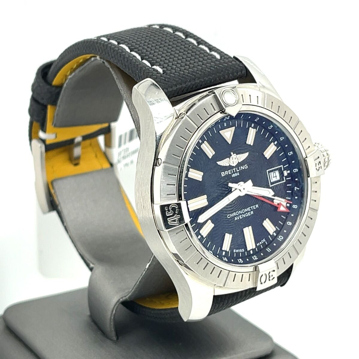  Shop Authentic Breitling Avenger Automatic GMT 43 Black Dial Black Nylon Strap Watch for Men - A32397101B1X1 - Luxxuri