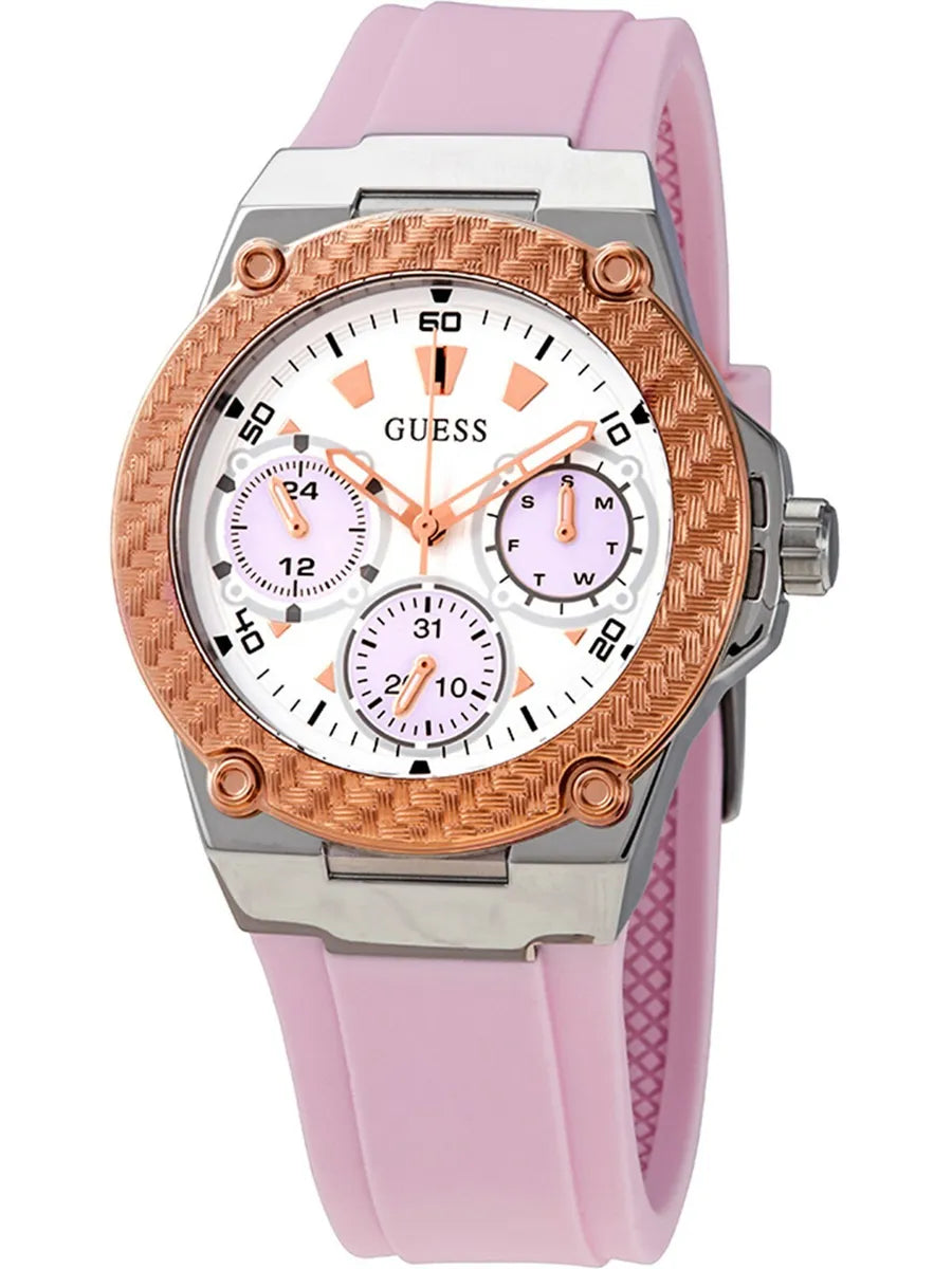  Shop Authentic Guess Zena Quartz White Dial Pink Rubber Strap Watch For Women - W1094L4 - Luxxuri