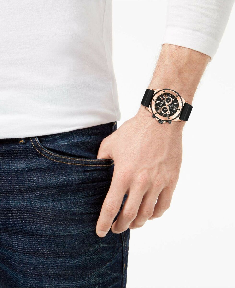  Shop Authentic Bulova Marine Star Chronograph Black Dial Black Rubber Strap Watch for Men - 98B104 - Luxxuri