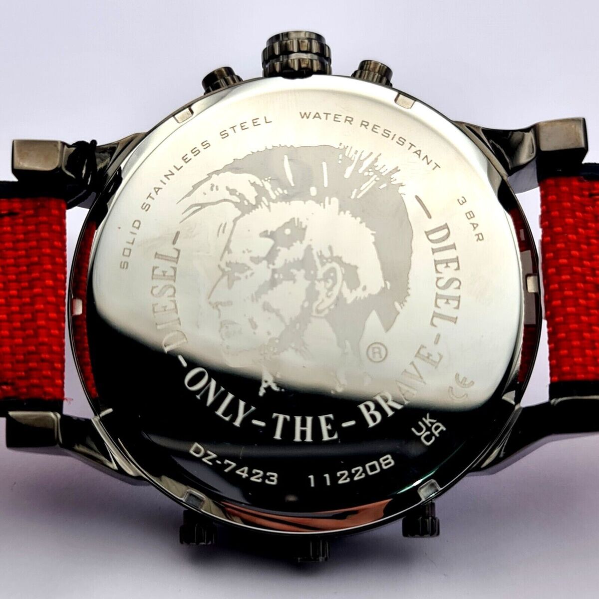  Shop Authentic Diesel Mr Daddy 2.0 Chronograph Grey Dial Red Rubber Strap Watch For Men - DZ7423 - Luxxuri
