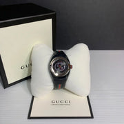  Shop Authentic Gucci Sync Quartz Black Dial Black Rubber Strap Watch For Men - YA137301 - Luxxuri