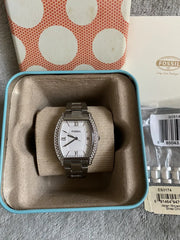  Shop Authentic Fossil Wallace Silver Dial Silver Steel Strap Watch for Women - ES3174 - Luxxuri