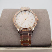  Shop Authentic Michael Kors Tibby Three Hand Crystals Silver Dial Two Tone Steel Strap Watch for Women - MK4576 - Luxxuri