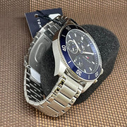  Shop Authentic Tommy Hilfiger Larson Chronograph Blue Dial Silver Steel Strap Watch For Men - 1791917 - Luxxuri