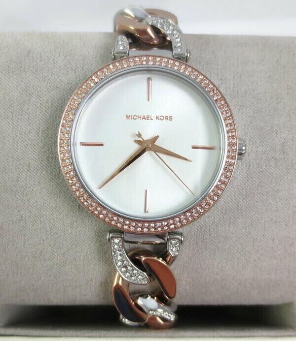 Shop Authentic Michael Kors Catelyn Quartz Silver Dial Two Tone Steel Strap Watch For Women - MK4634 - Luxxuri