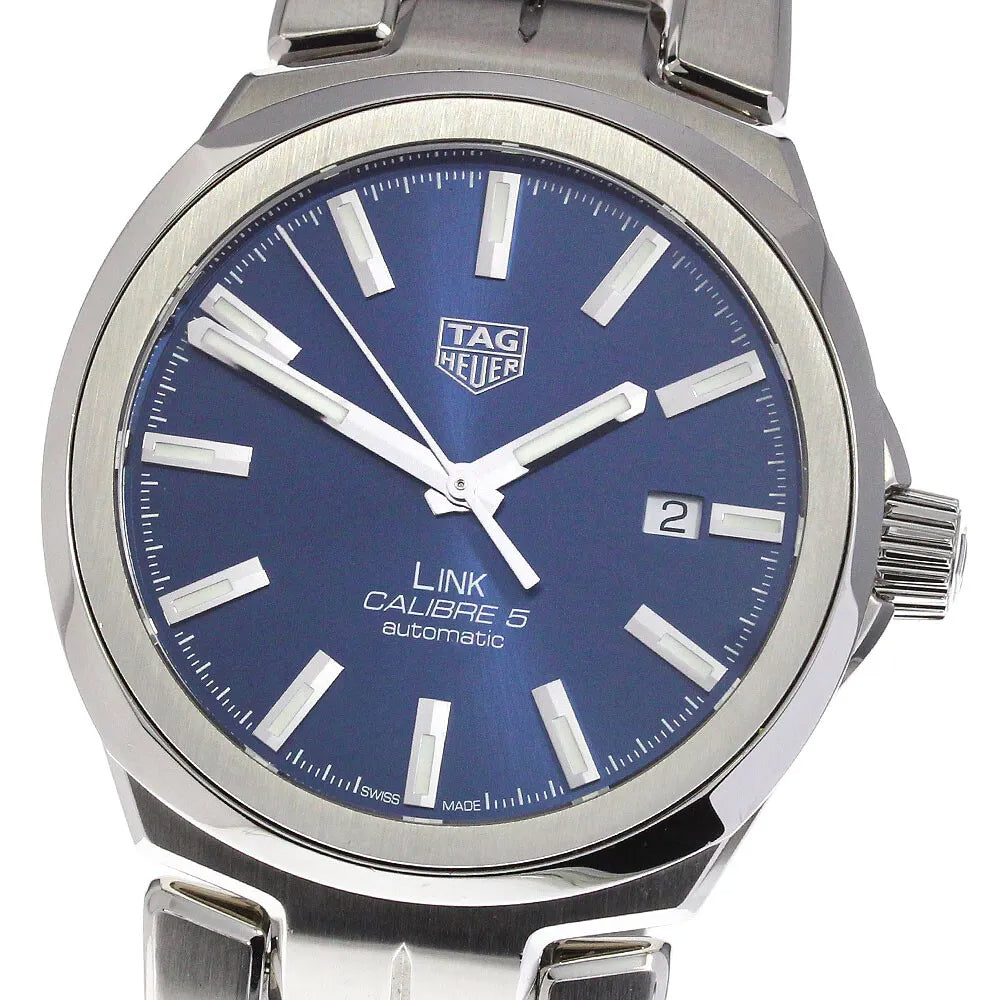  Shop Authentic Tag Heuer Link Automatic Blue Dial Silver Steel Strap Watch for Men - WBC2112.BA0603 - Luxxuri