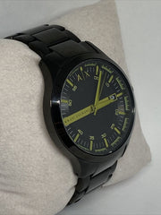  Shop Authentic Armani Exchange Hampton Black Dial Black Steel Strap Watch For Men - AX2407 - Luxxuri