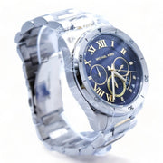  Shop Authentic Michael Kors Brecken Chronograph Blue Dial Two Tone Steel Strap Watch For Men - MK8437 - Luxxuri