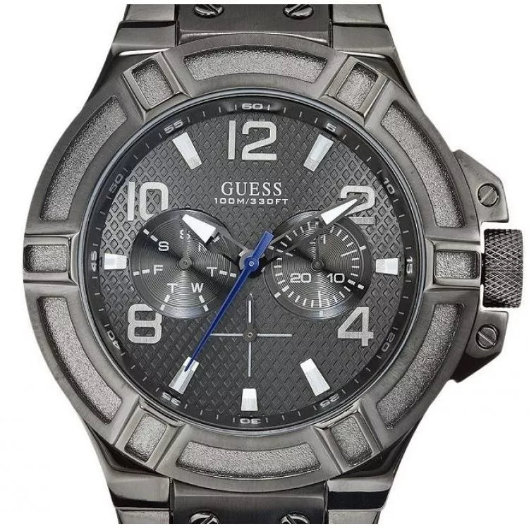  Shop Authentic Guess Rigor Multifunction Black Dial Black Steel Strap Watch For Men - W0218G1 - Luxxuri