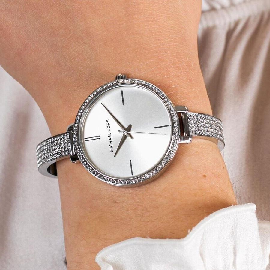  Shop Authentic Michael Kors Jaryn Quartz Silver Dial Silver Steel Strap Watch For Women - MK3783 - Luxxuri