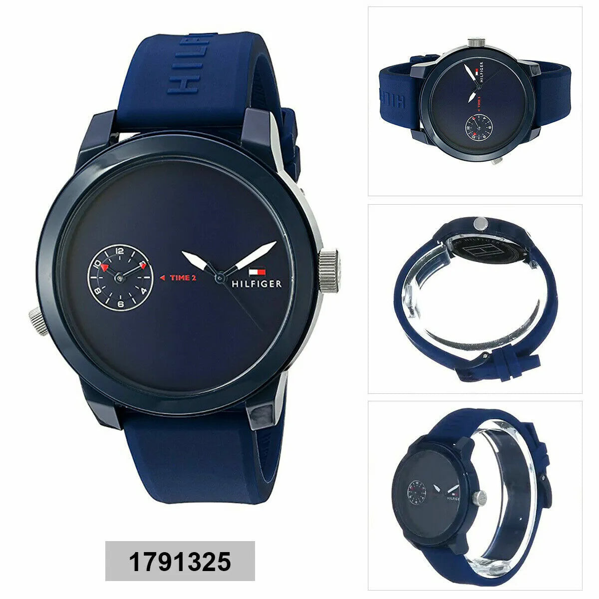 Shop Authentic Tommy Hilfiger Denim Quartz Blue Dial Blue Rubber Strap Watch for Men - 1791325 - Luxxuri