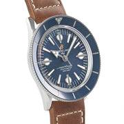  Shop Authentic Breitling Superocean Heritage '57 Blue Dial Brown Leather Strap Watch for Men - A10370161C1X1 - Luxxuri