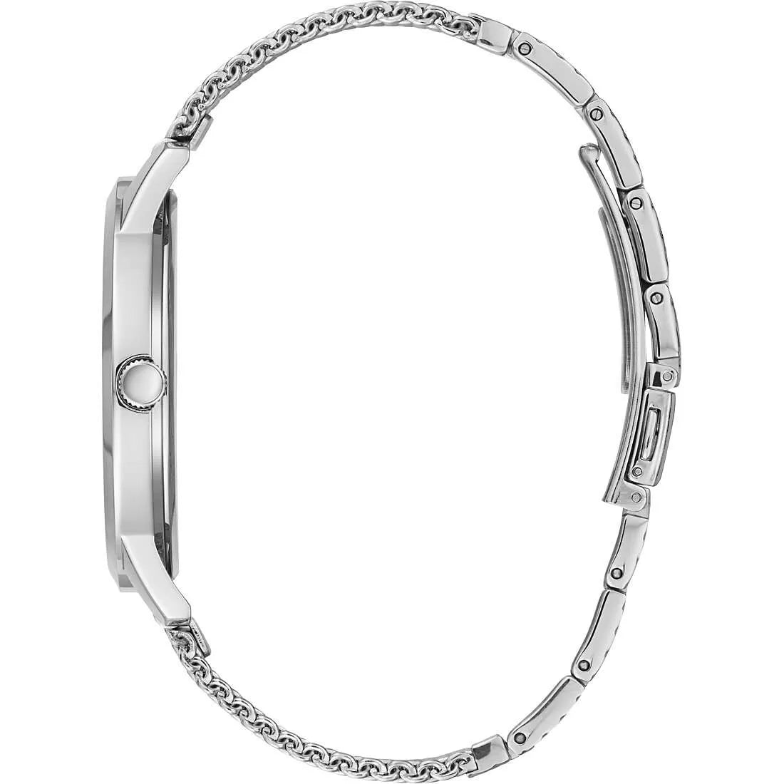  Shop Authentic Guess Analog Black Dial Silver Mesh Bracelet Watch for Men - W1263G1 - Luxxuri