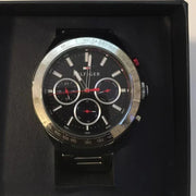  Shop Authentic Tommy Hilfiger Hudson Chronograph Quartz Blue Dial Silver Steel Strap Watch For Men - 1791228 - Luxxuri