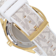  Shop Authentic Michael Kors Jessa Multifunction Gold Dial White Leather Strap Watch For Women - MK7204 - Luxxuri