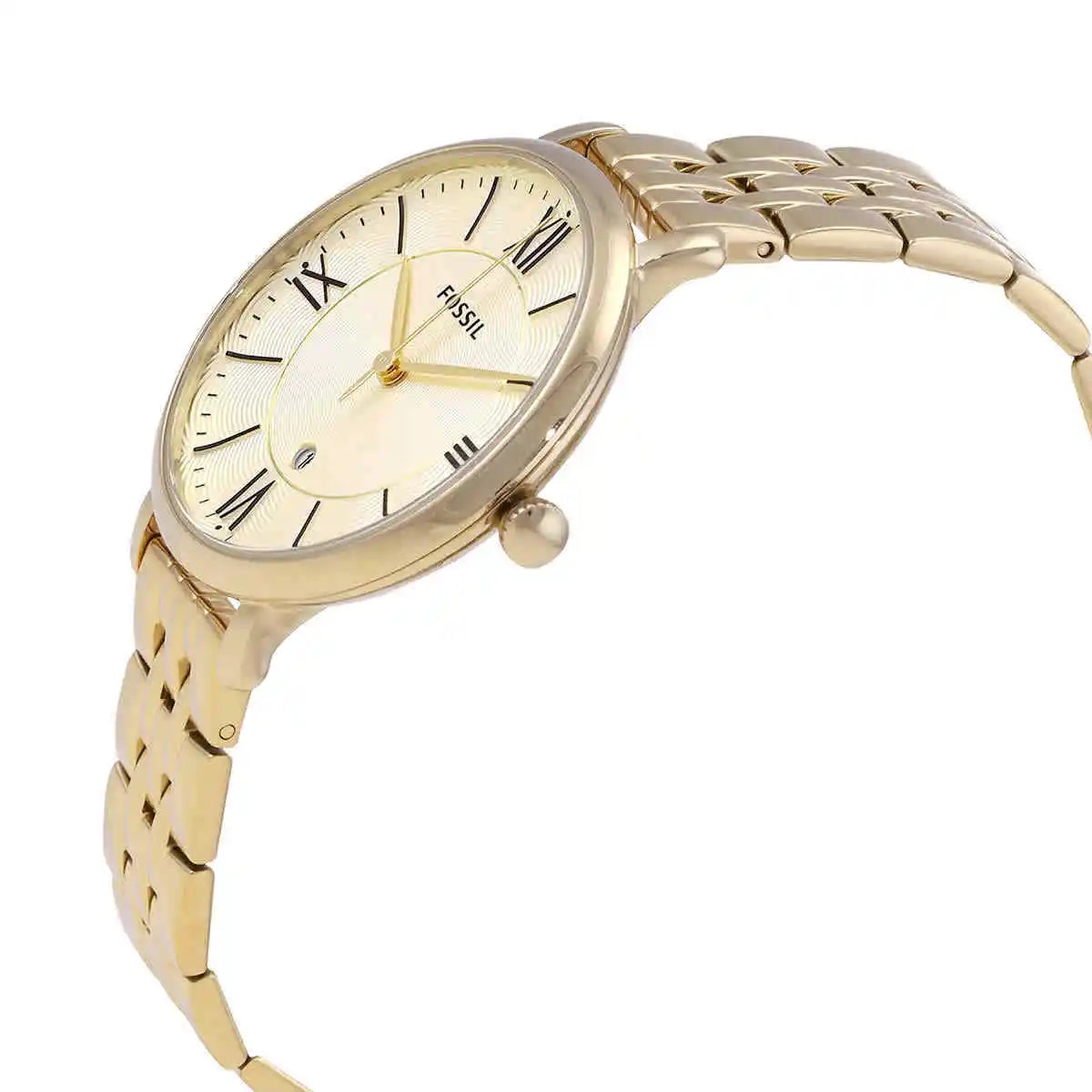 Shop Authentic Fossil Jacqueline White Dial Gold Steel Strap Watch for Women - ES3434 - Luxxuri