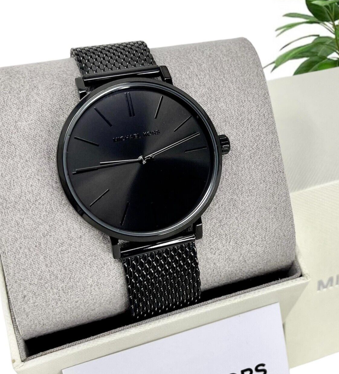  Shop Authentic Michael Kors Auden Three-Hand Black Dial Black Mesh Strap Watch for Men - MK7152 - Luxxuri