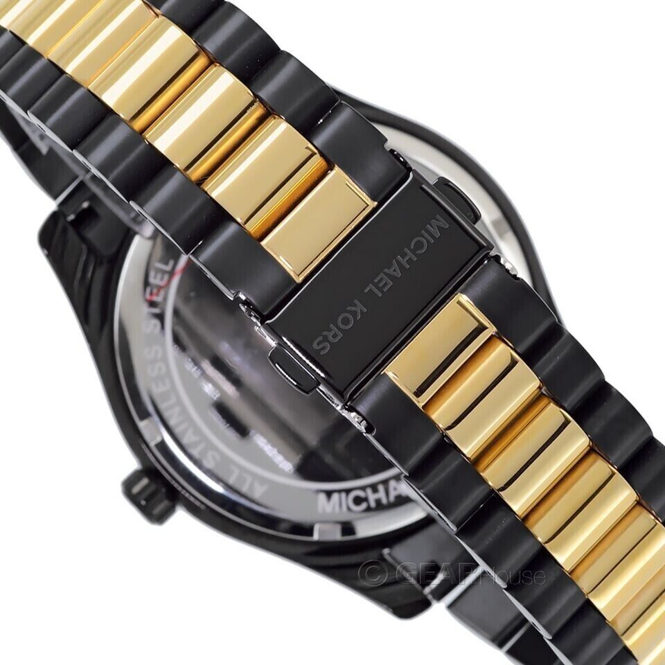  Shop Authentic Michael Kors Lexington Quartz Black Dial Two Tone Steel Strap Watch For Men - MK8948 - Luxxuri