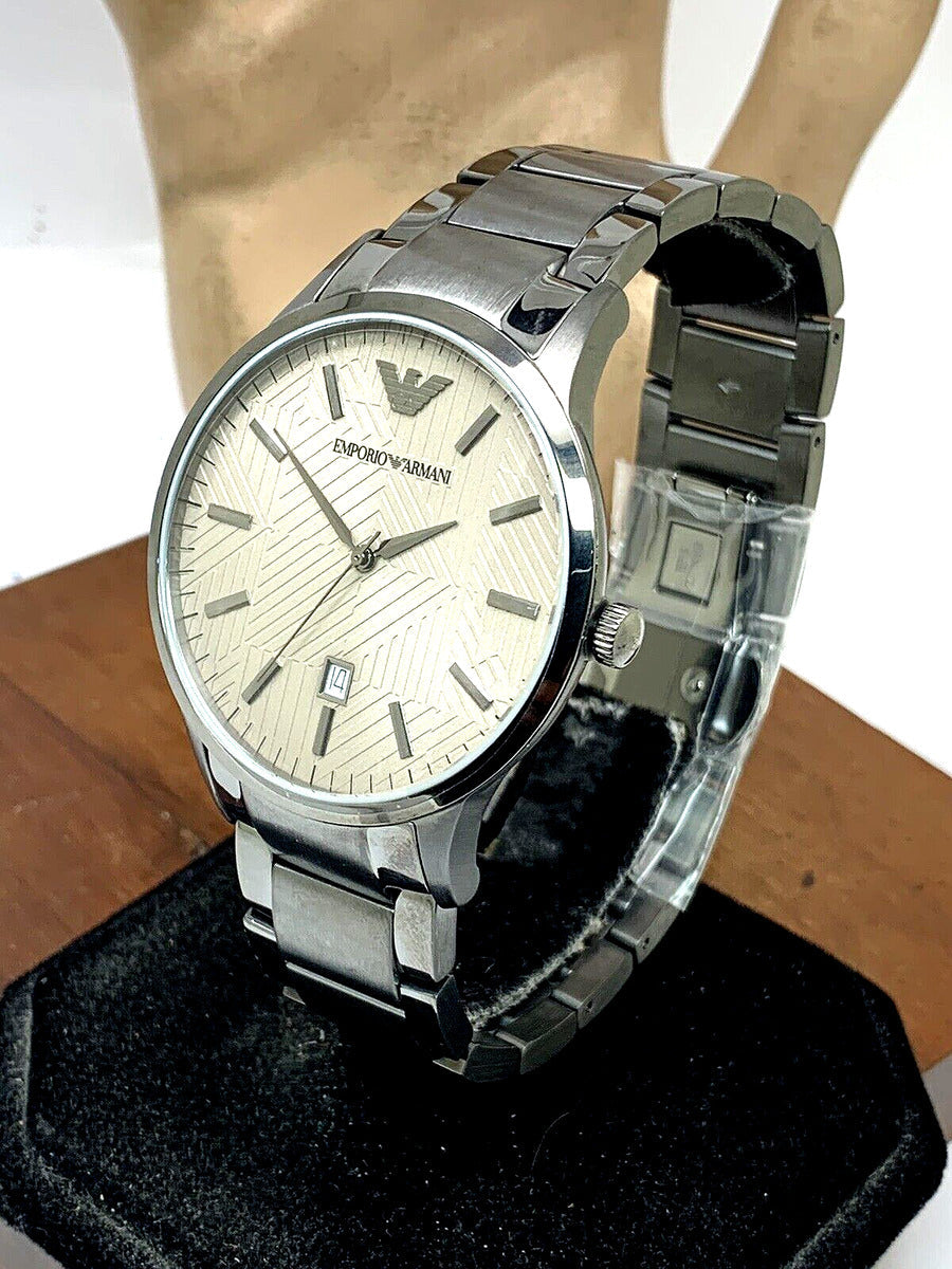  Shop Authentic Emporio Armani Renato Quartz Grey Dial Grey Steel Strap Watch For Men - AR11120 - Luxxuri