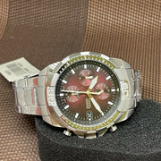  Shop Authentic Fossil Bronson Chronograph Red Dial Silver Steel Strap Watch for Men - FS5878 - Luxxuri