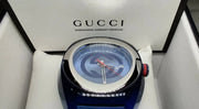  Shop Authentic Gucci Sync XXL Quartz Blue Dial Blue Rubber Strap Watch For Men - YA137104 - Luxxuri