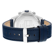  Shop Authentic Tommy Hilfiger Lars Chronograph Blue Dial Blue Leather Strap Watch For Men - 1792063 - Luxxuri
