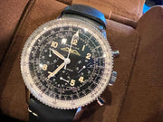  Shop Authentic Breitling Navitimer Ref. 806 1959 Re-Edition Black Dial Brown Leather Strap Watch for Men - AB0910371B1X1 - Luxxuri