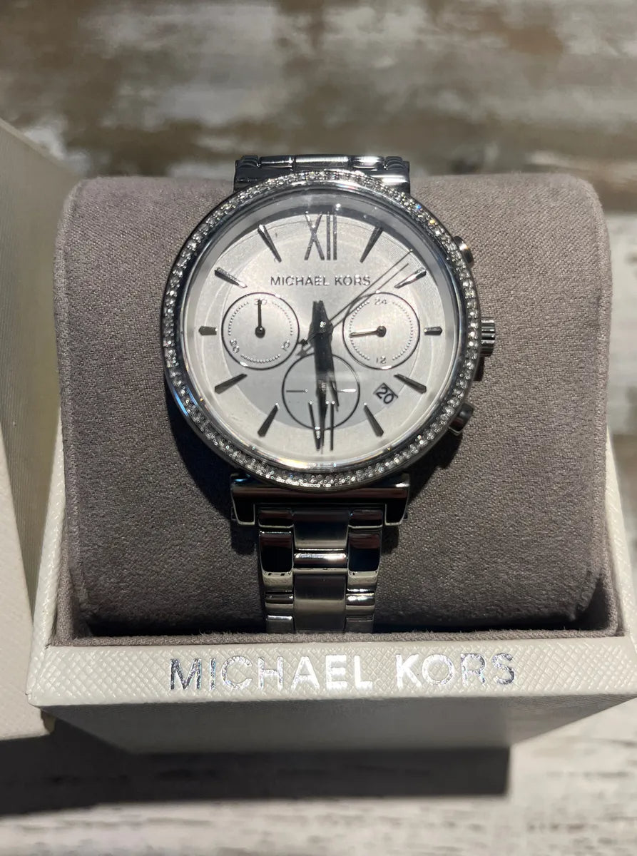  Shop Authentic Michael Kors Sofie Quartz Silver Dial Silver Steel Strap Watch For Women - MK6575 - Luxxuri