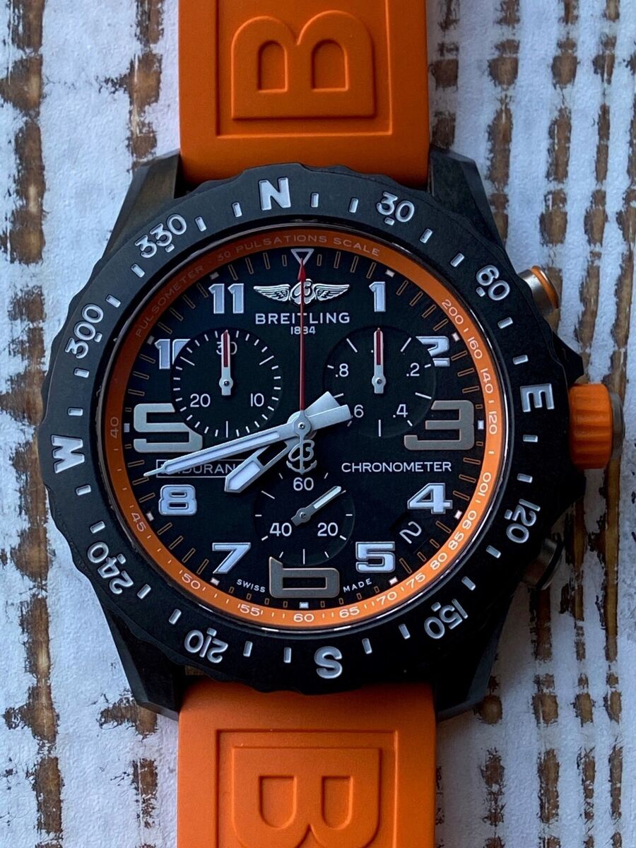  Shop Authentic Breitling Endurance Pro Black Dial Orange Rubber Strap Watch for Men - X82310A51B1S1 - Luxxuri