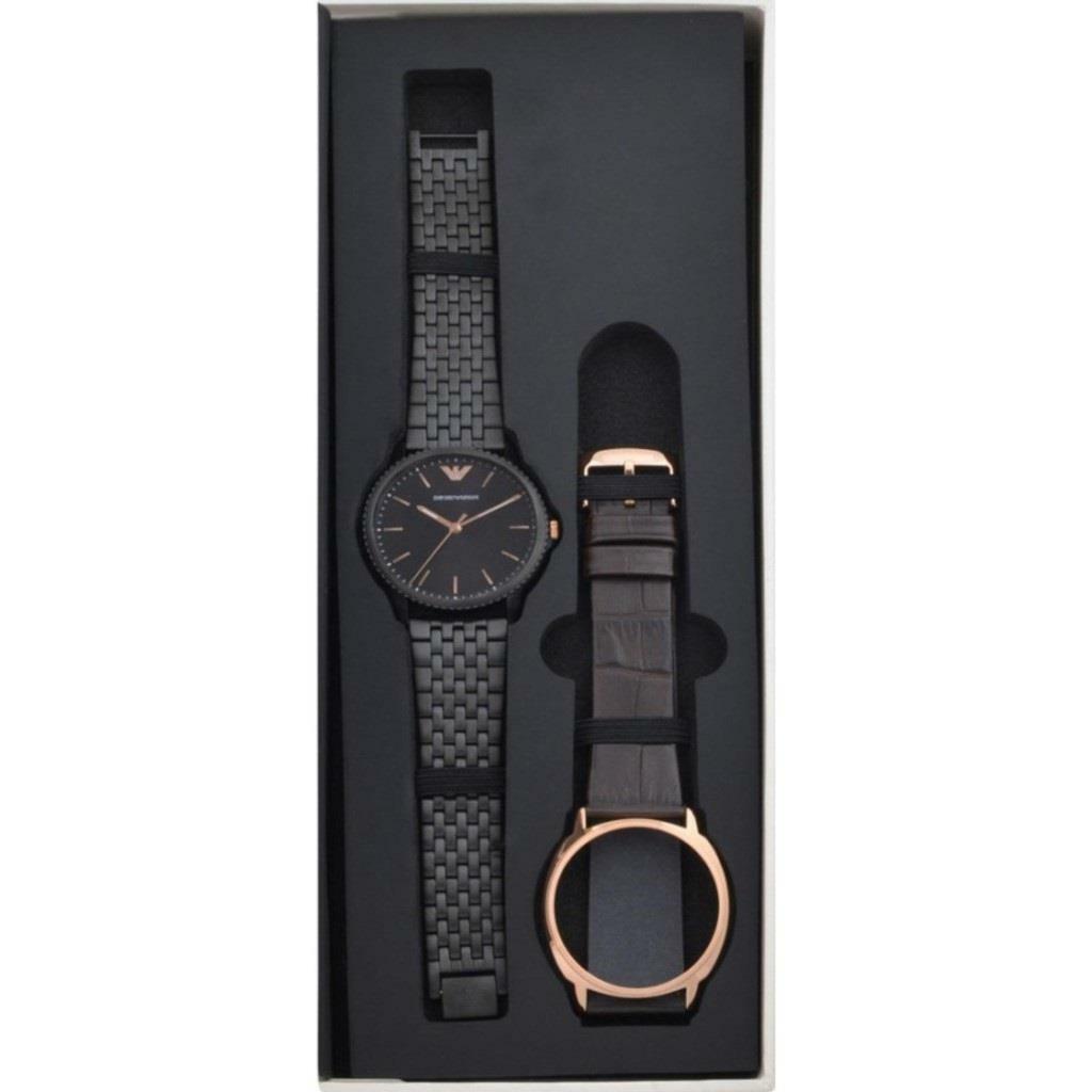  Shop Authentic Emporio Armani Interchangeable Black Dial Black Steel Strap Watch For Men - AR80021 - Luxxuri
