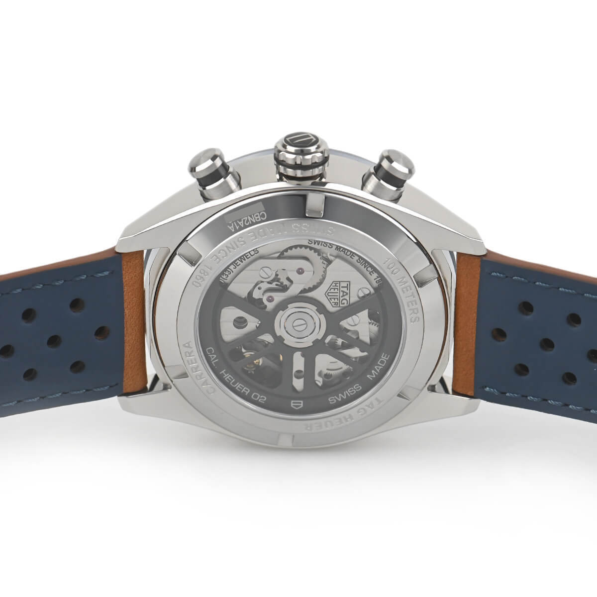  Shop Authentic Tag Heuer Carrera Automatic Chronograph Blue Dial Brown Leather Strap Watch for Men - CBN2A1A.FC6537 - Luxxuri