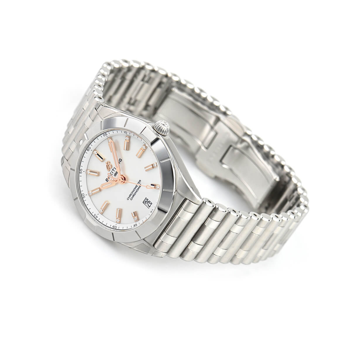  Shop Authentic Breitling Chronomat 32 Mother of Pearl Dial Silver Steel Strap Watch for Women - A77310101A4A1 - Luxxuri