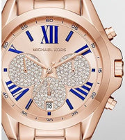  Shop Authentic Michael Kors Bradshaw Chronograph Rose Gold Dial Rose Gold Steel Strap Watch For Women - MK6321 - Luxxuri