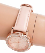  Shop Authentic Michael Kors Corey Analog Rose Gold Dial Pink Leather Strap Watch For Women - MK2987 - Luxxuri