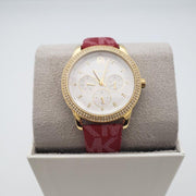  Shop Authentic Michael Kors Tibby Multifunction Silver Dial Red Leather Strap Watch For Women - MK2975 - Luxxuri